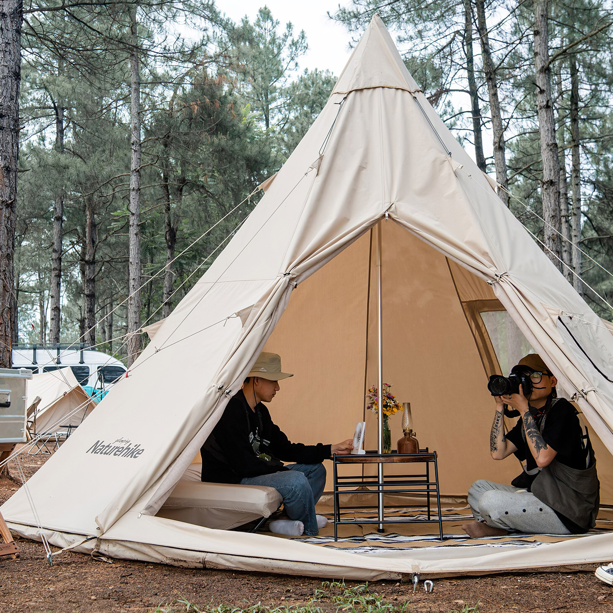 Naturehike NH20ZP002 Lều cắm trại kim tự tháp cotton Profound 9.6 cotton pyramid tent