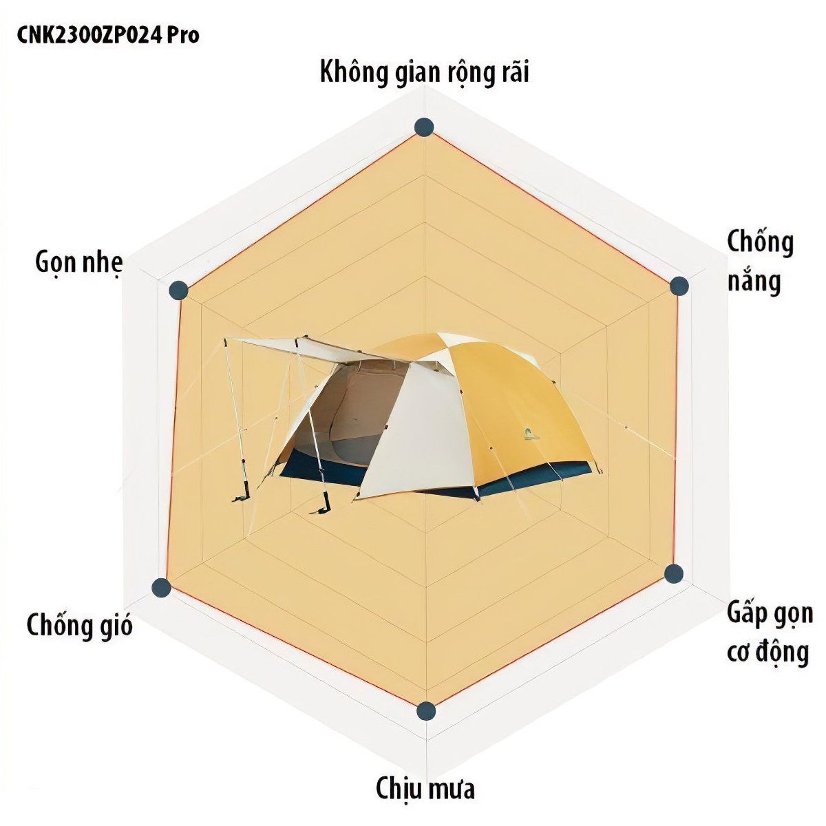 Naturehike CNK2300ZP024 Lều Cắm Trại Siêu Nhẹ