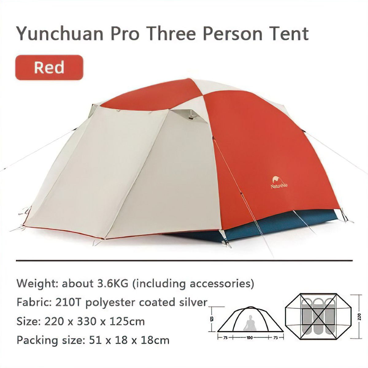 Naturehike CNK2300ZP024 Lều Cắm Trại Siêu Nhẹ