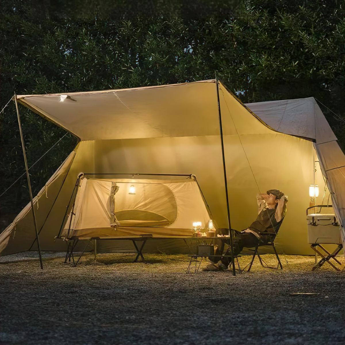 NatureHike Lều Cắm Trại Tự Bung  - Giường Xếp Dàn Đế