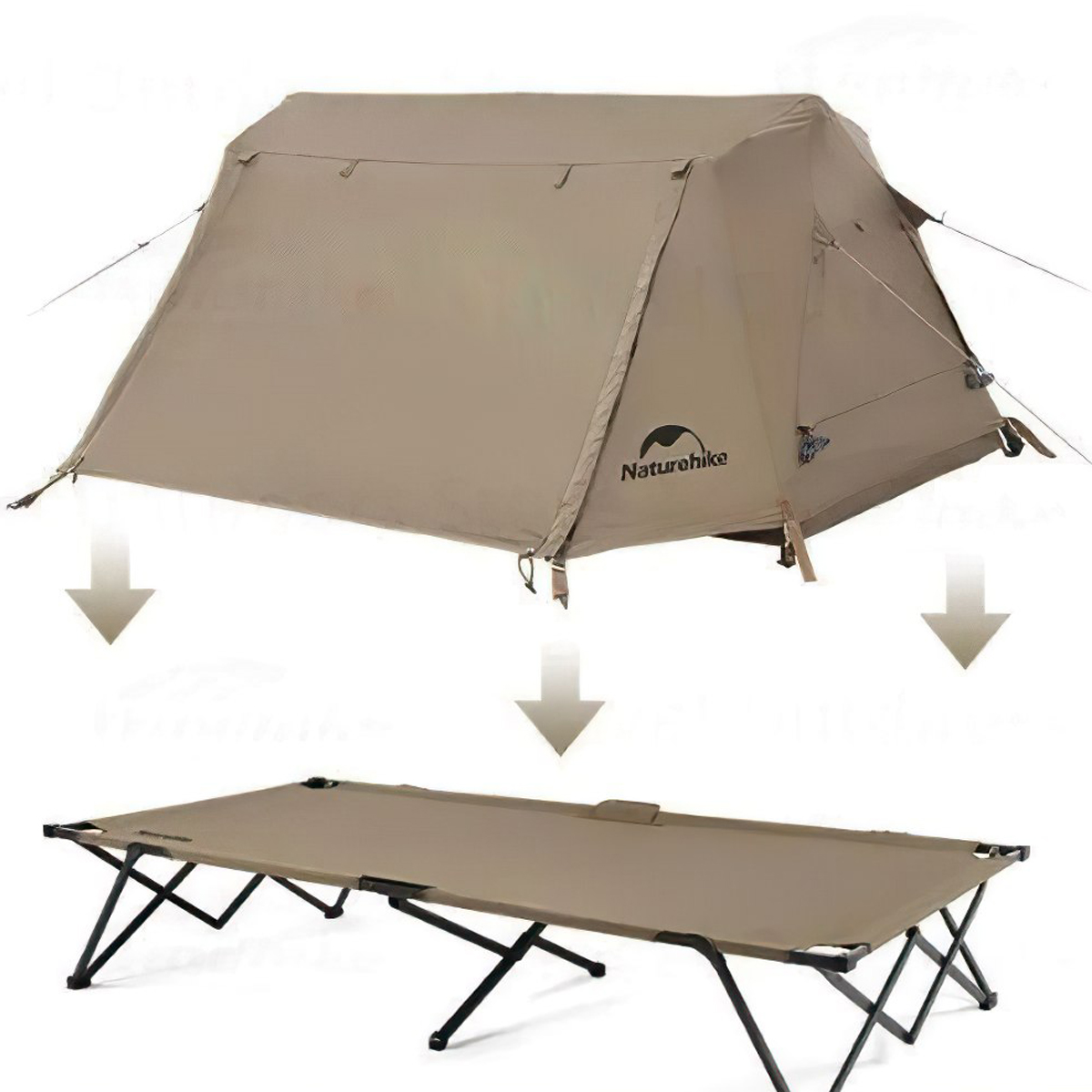 NatureHike Lều Cắm Trại Tự Bung  - Giường Xếp Dàn Đế