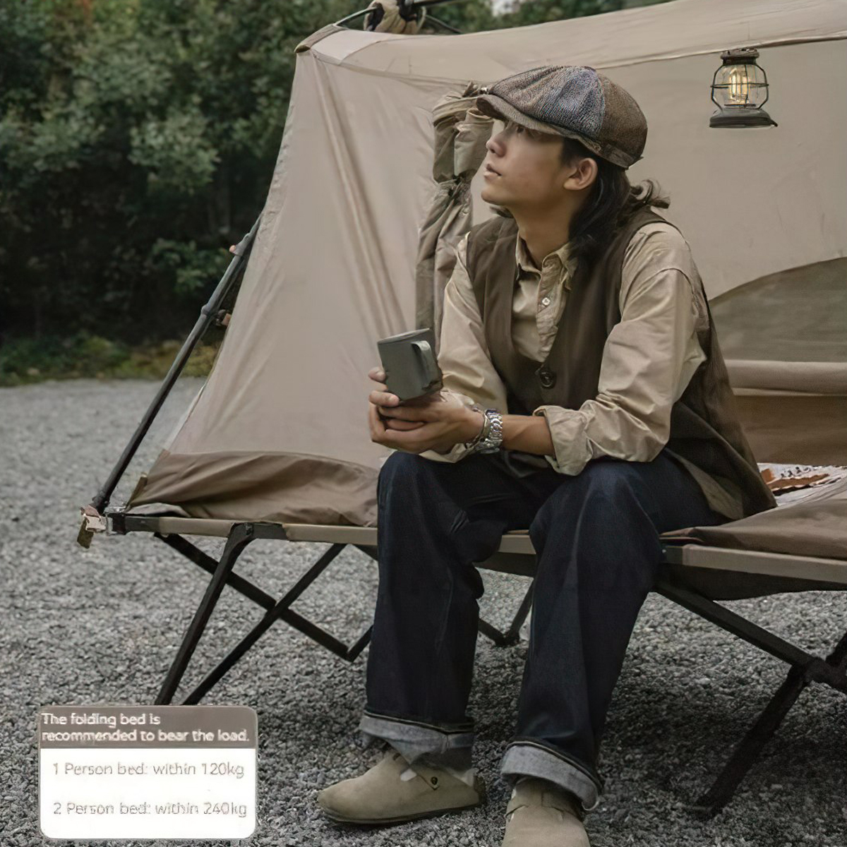 NatureHike Lều Cắm Trại Tự Bung  - Giường Xếp Dàn Đế