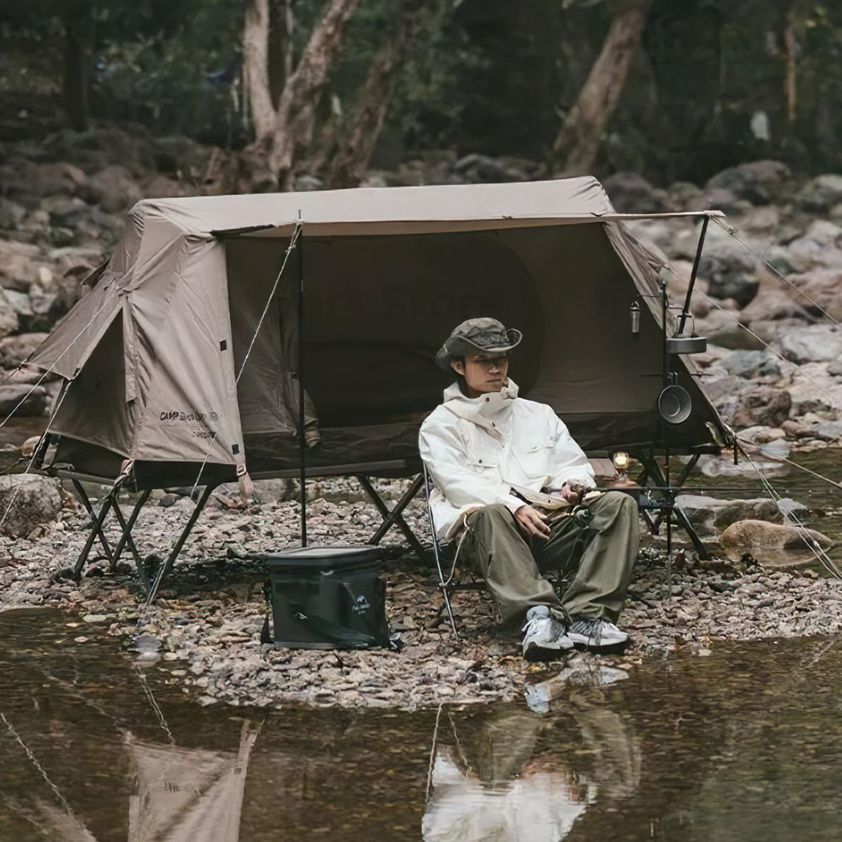 NatureHike Lều Cắm Trại Tự Bung  - Giường Xếp Dàn Đế