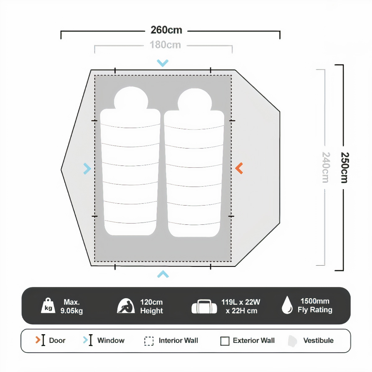 Lều Coleman Instant Swagger 2P Tent