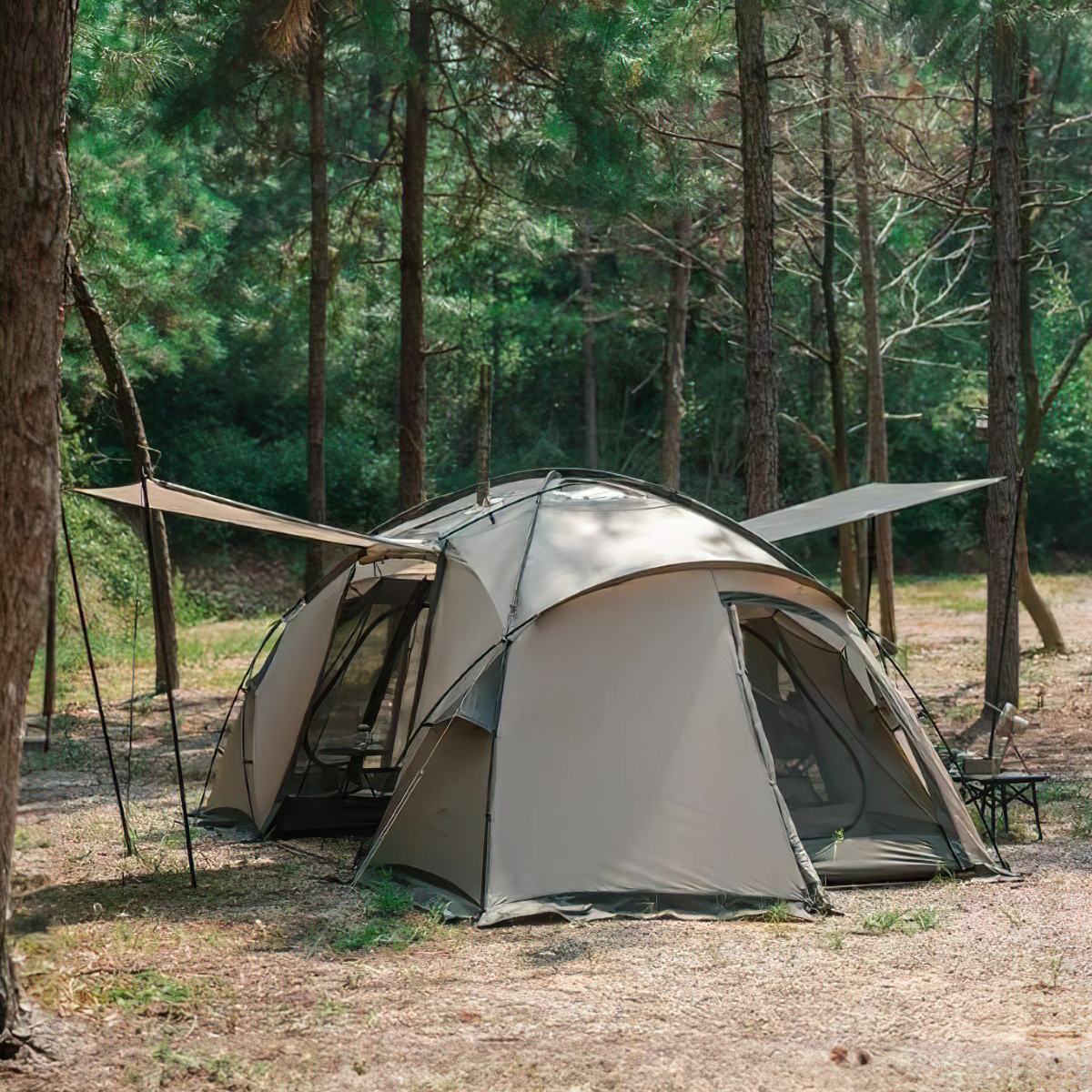 Naturehike CNK2300ZP030 Lều Cắm Trại Đường Hầm 2 Phòng Ngủ 1 Phòng Khách Siêu Nhẹ