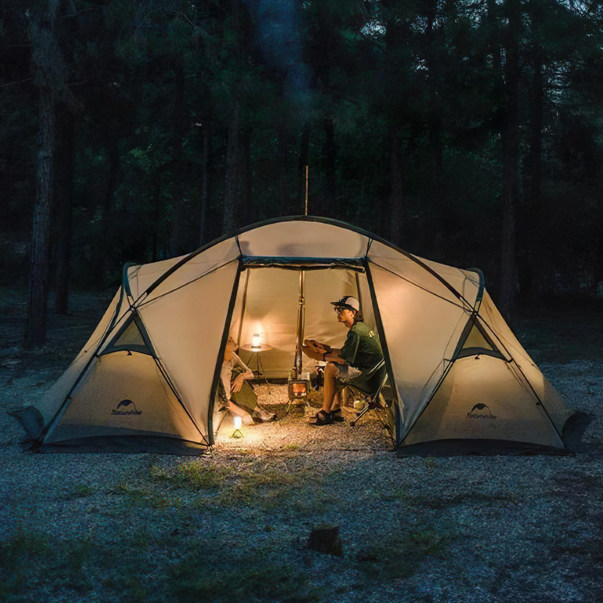 Naturehike CNK2300ZP030 Lều Cắm Trại Đường Hầm 2 Phòng Ngủ 1 Phòng Khách Siêu Nhẹ