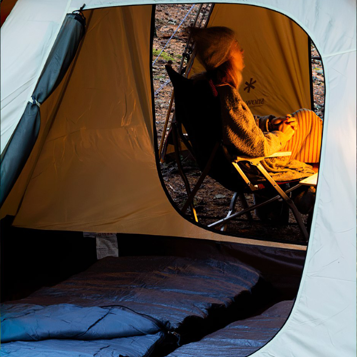 Snowpeak Entry 2 Room Elfield Tp-880R Lều Đường Hầm Cắm Trại Chống Tia Uv, Chống Thấm Nước