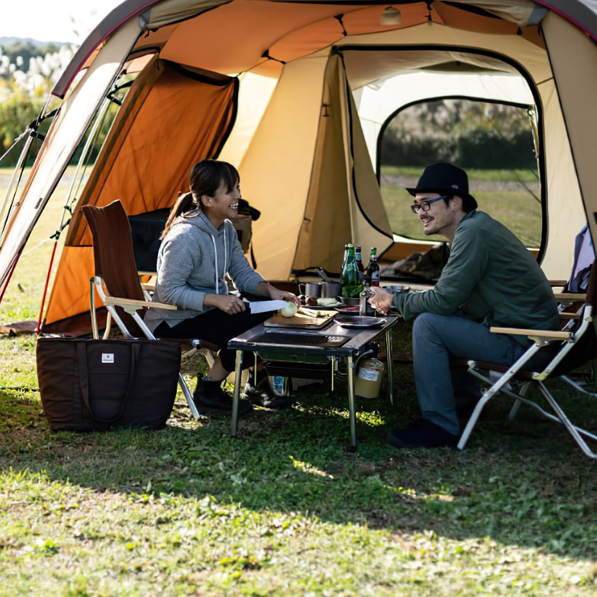 Snowpeak Entry 2 Room Elfield Tp-880R Lều Đường Hầm Cắm Trại Chống Tia Uv, Chống Thấm Nước