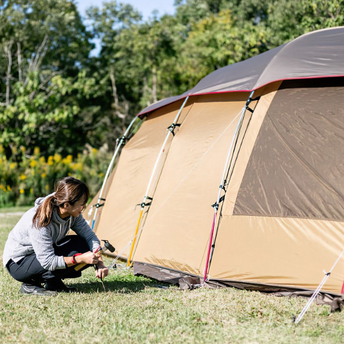 Snowpeak Entry 2 Room Elfield Tp-880R Lều Đường Hầm Cắm Trại Chống Tia Uv, Chống Thấm Nước