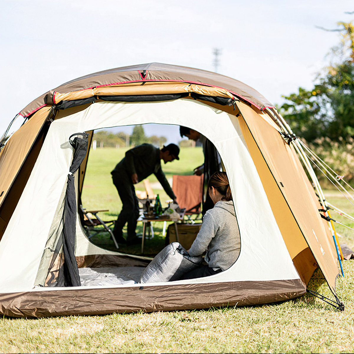 Snowpeak Entry 2 Room Elfield Tp-880R Lều Đường Hầm Cắm Trại Chống Tia Uv, Chống Thấm Nước