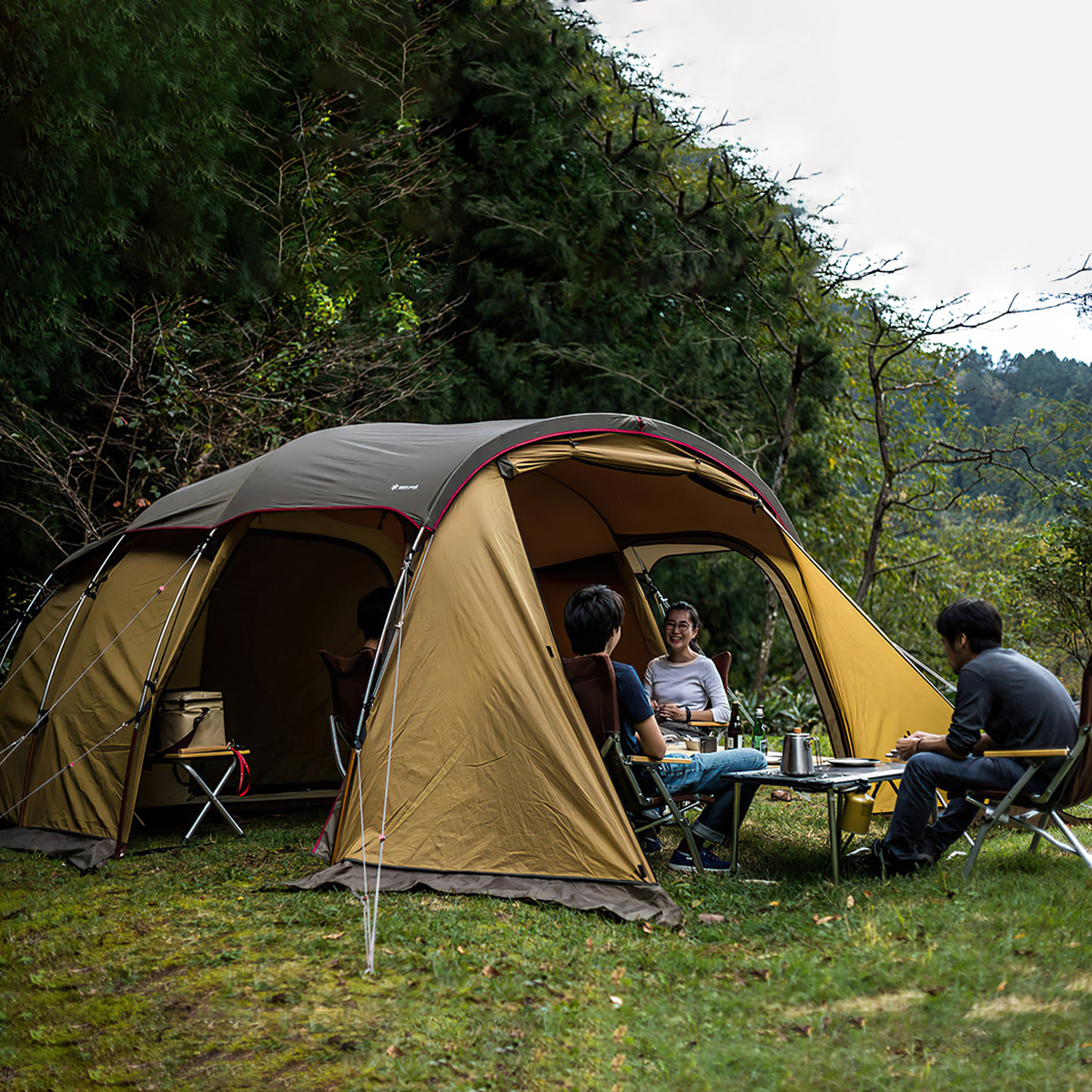 Snowpeak Entry 2 Room Elfield Tp-880R Lều Đường Hầm Cắm Trại Chống Tia Uv, Chống Thấm Nước