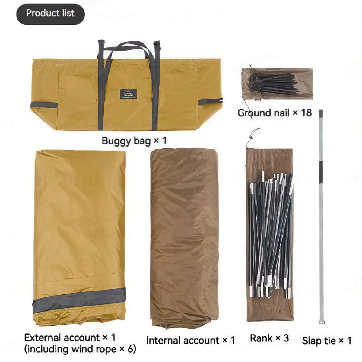 Naturehike CNH22ZP027 Lều Đường Hầm Cắm Trại Siêu Nhẹ