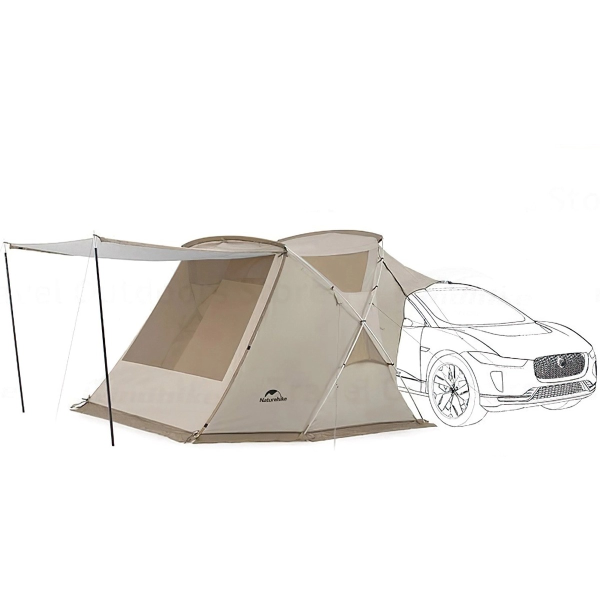 NatureHike CNH22ZP014 Lều cắm trại đường hầm Yunye Car Side Tent cho 2 người