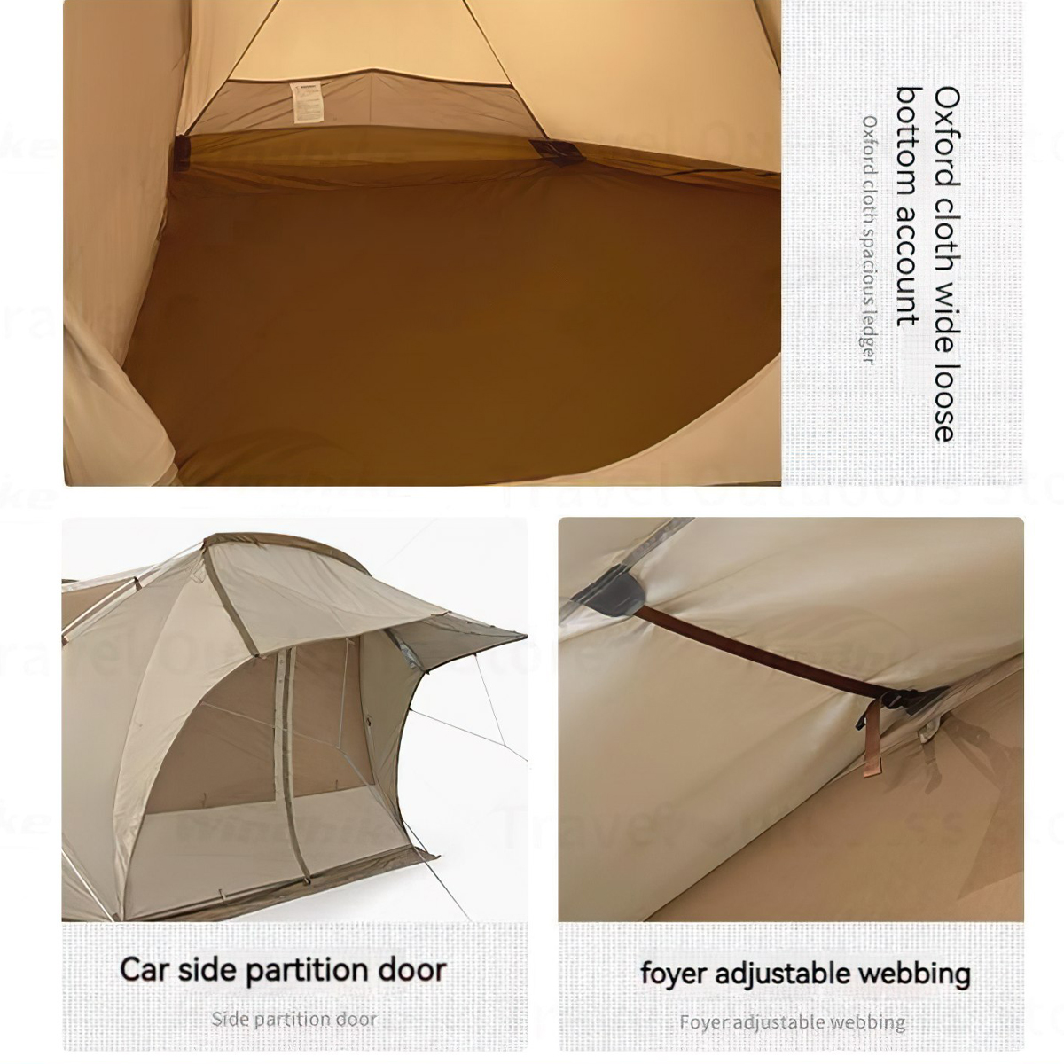 NatureHike CNH22ZP014 Lều cắm trại đường hầm Yunye Car Side Tent cho 2 người