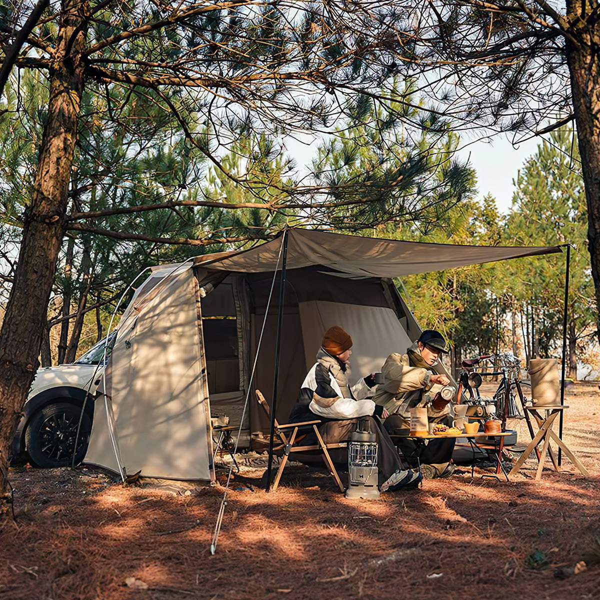 NatureHike CNH22ZP014 Lều cắm trại đường hầm Yunye Car Side Tent cho 2 người