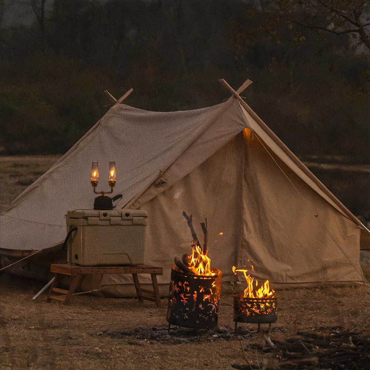 Naturehike Lều cắm Trại Mông Cổ Glamping Có Mái Che