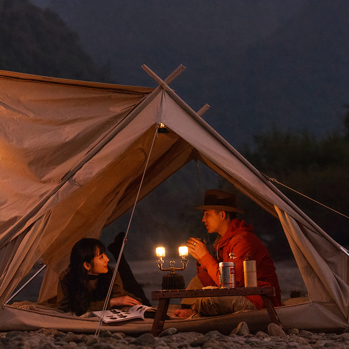 Naturehike Lều cắm Trại Mông Cổ Glamping Có Mái Che
