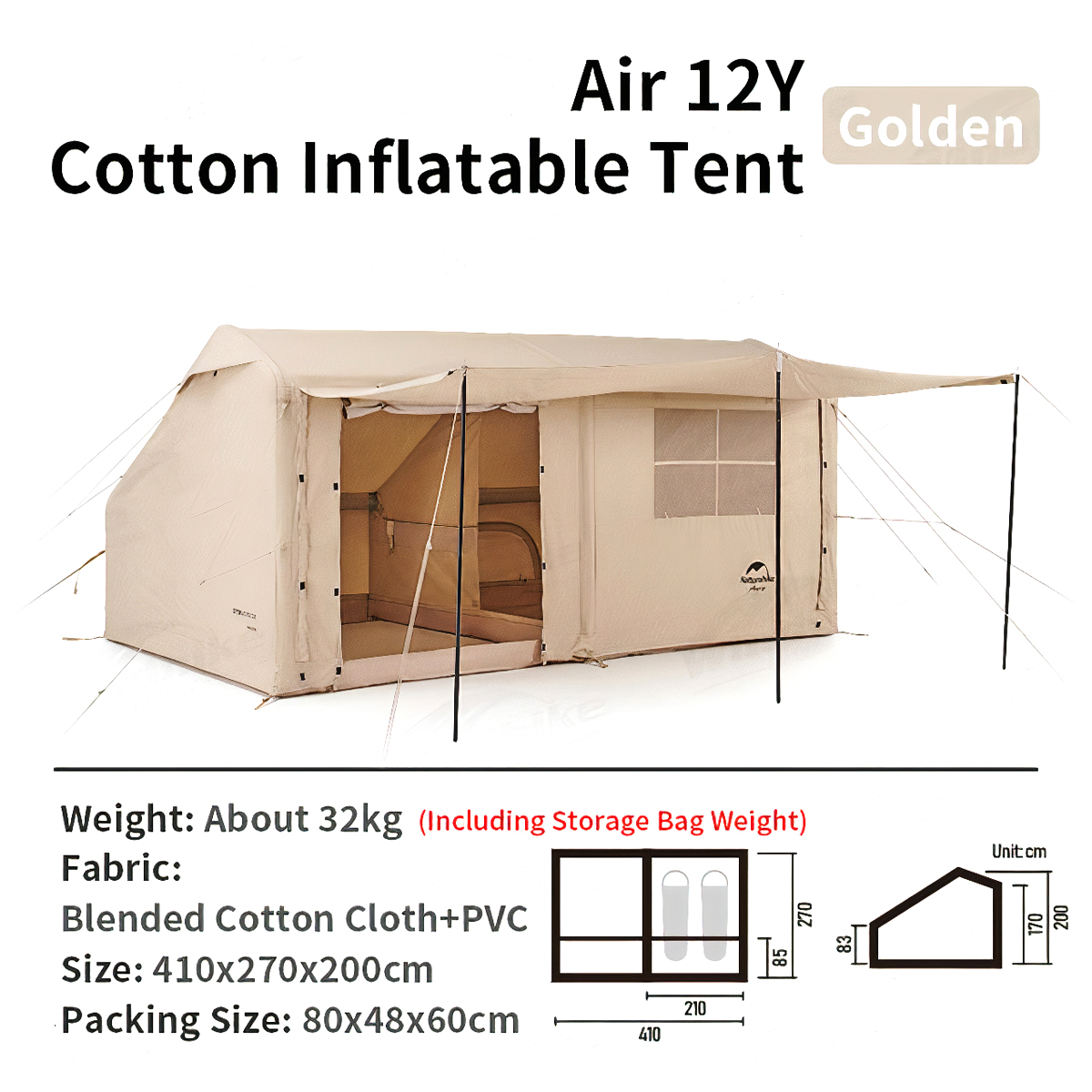 NatureHike Lều Cắm Trại Bơm Hơi Glamping