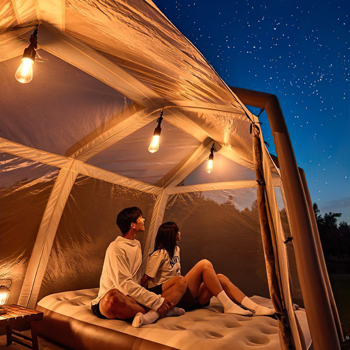 Naturehike Glamping Village 8.5 Lều Khung Bơm Hơi Cắm Trại 3 - 4 người