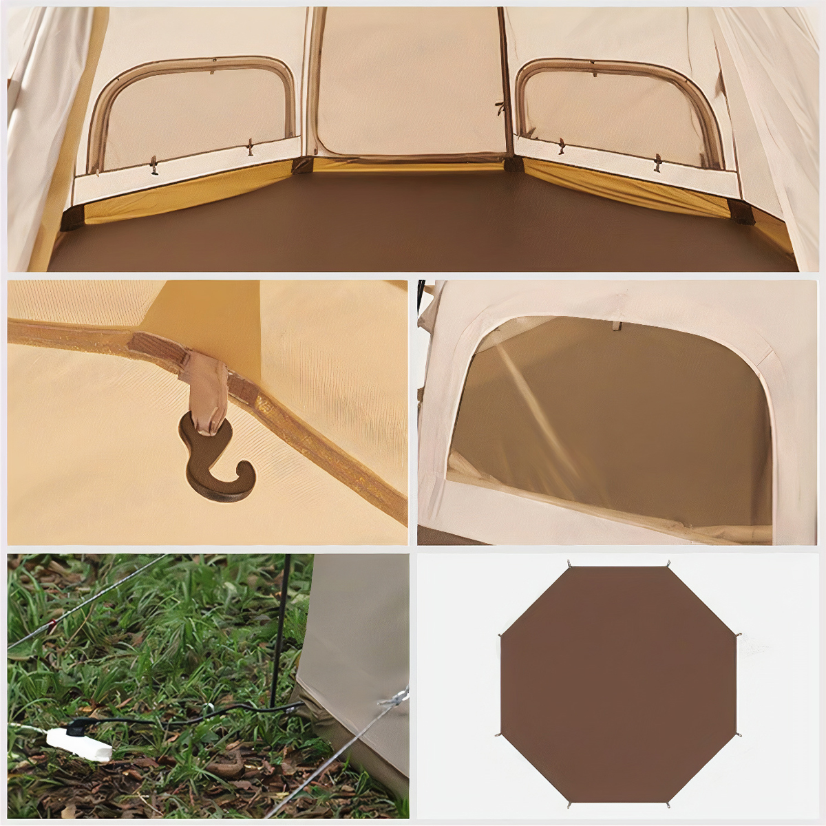 Lều Cắm Trại Mông Cổ Bát Giác Cho 2 người Naturehike