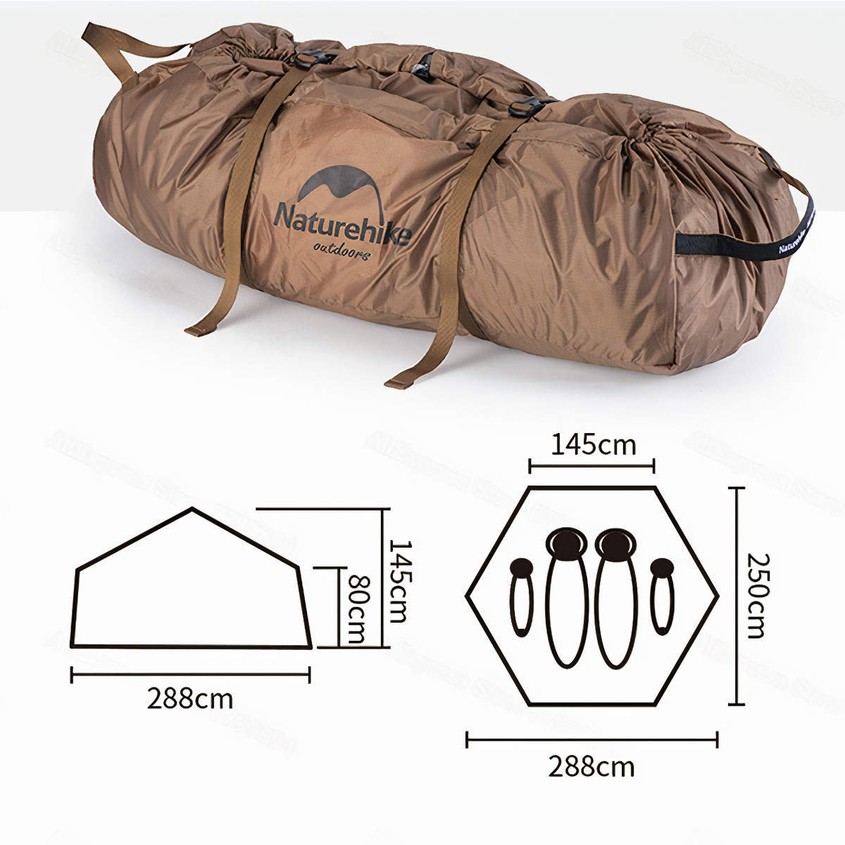 Naturehike Lều nấm cho khoảng 4 người Glamping