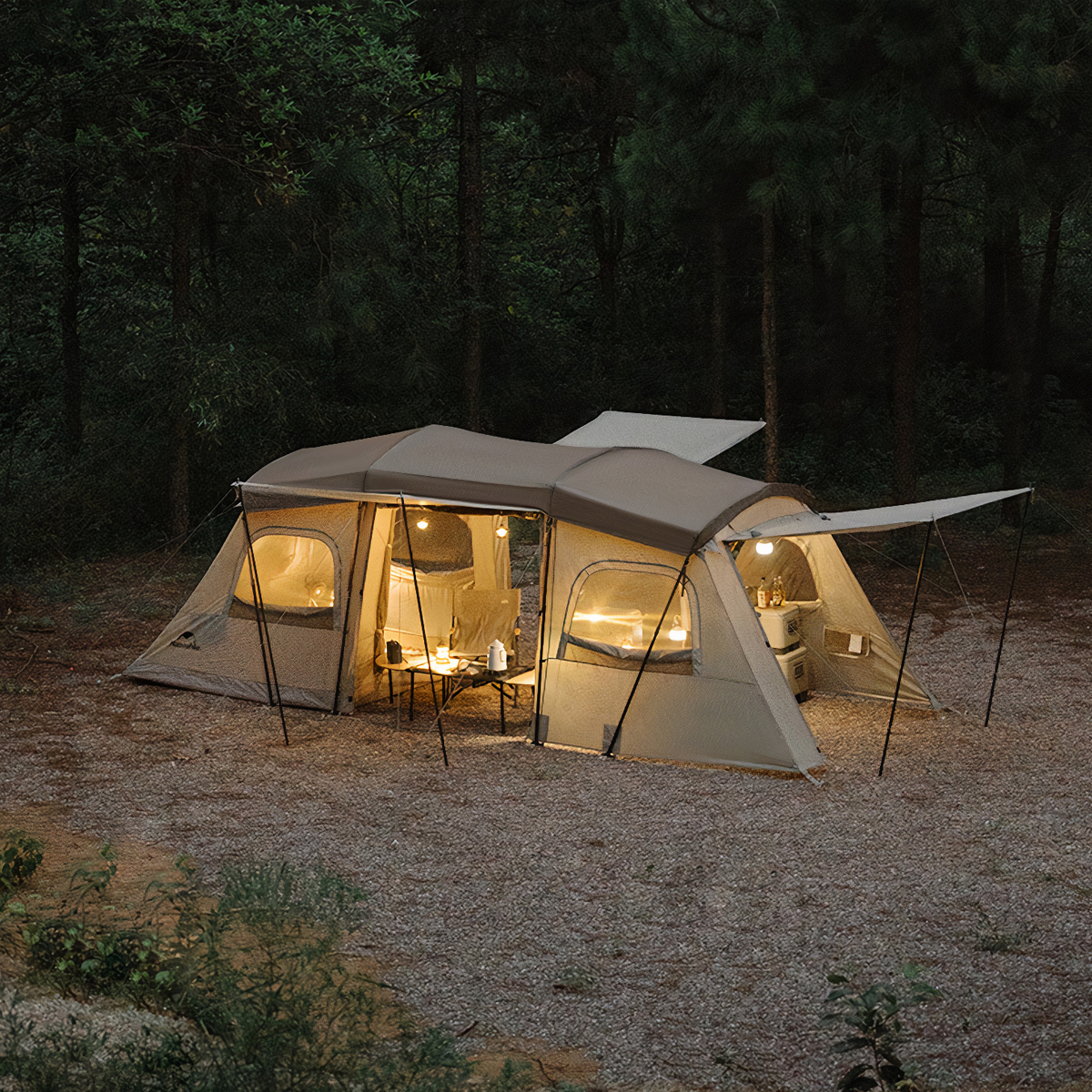 Naturehike Lều Trung Tâm Cắm Trại Glamping Cho 2 – 3 Người Cloud vessel fast tunnel tent