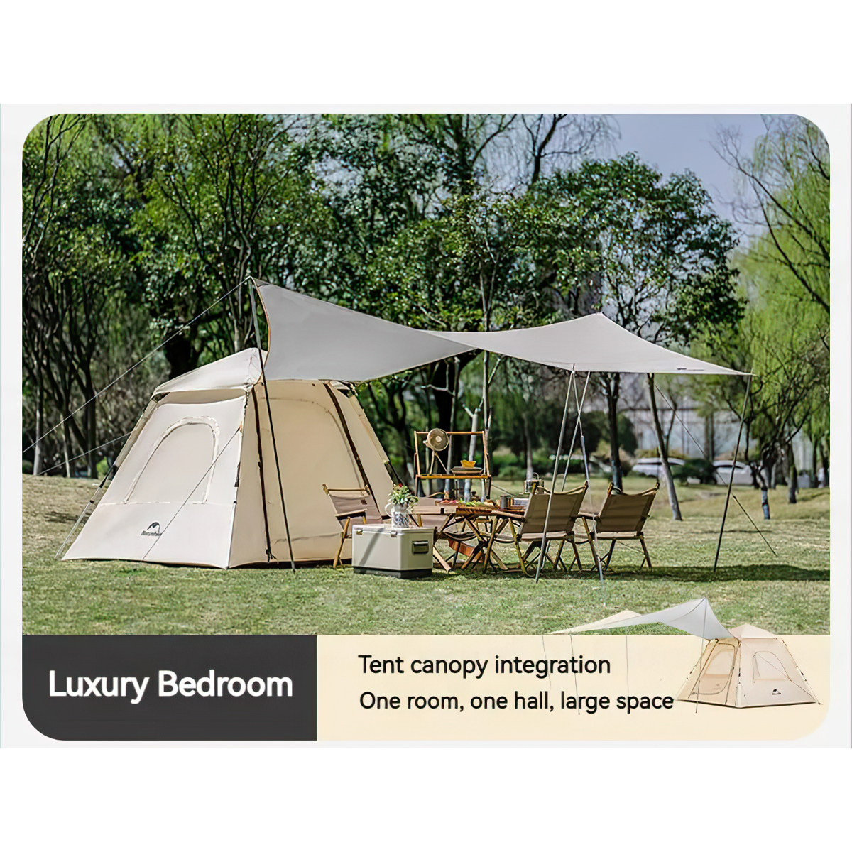 Naturehike Ango Lều Tự Bung 3 người Kèm Tăng Cắm Trại