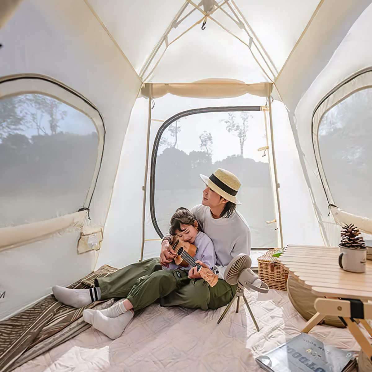 Naturehike Ango Lều Tự Bung 3 người Kèm Tăng Cắm Trại