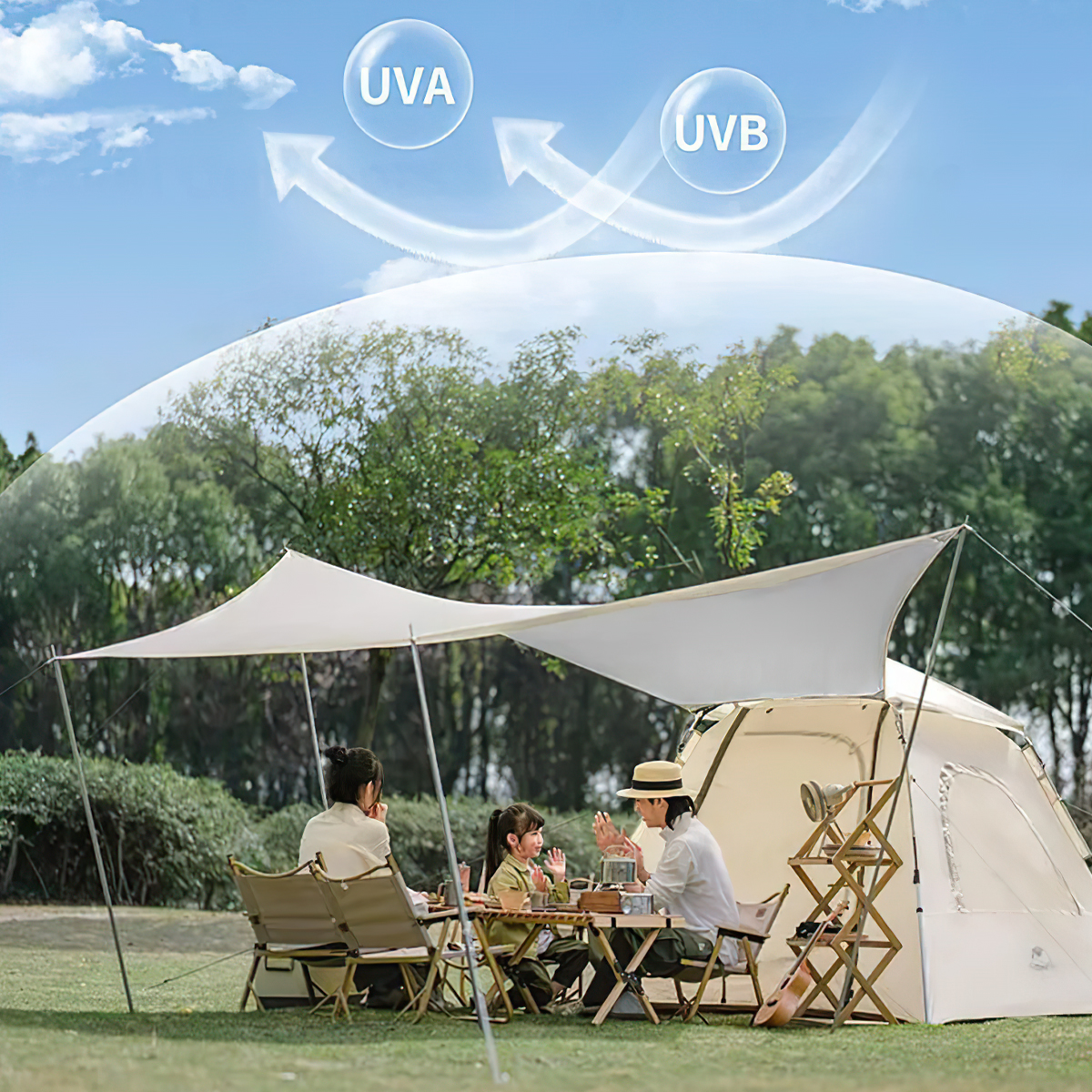 Naturehike Ango Lều Tự Bung 3 người Kèm Tăng Cắm Trại