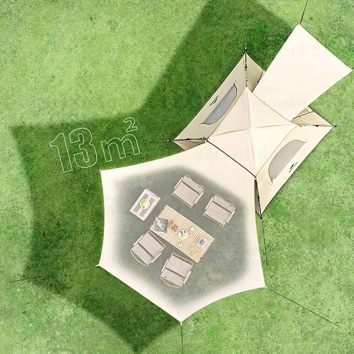 Naturehike Ango Lều Tự Bung 3 người Kèm Tăng Cắm Trại