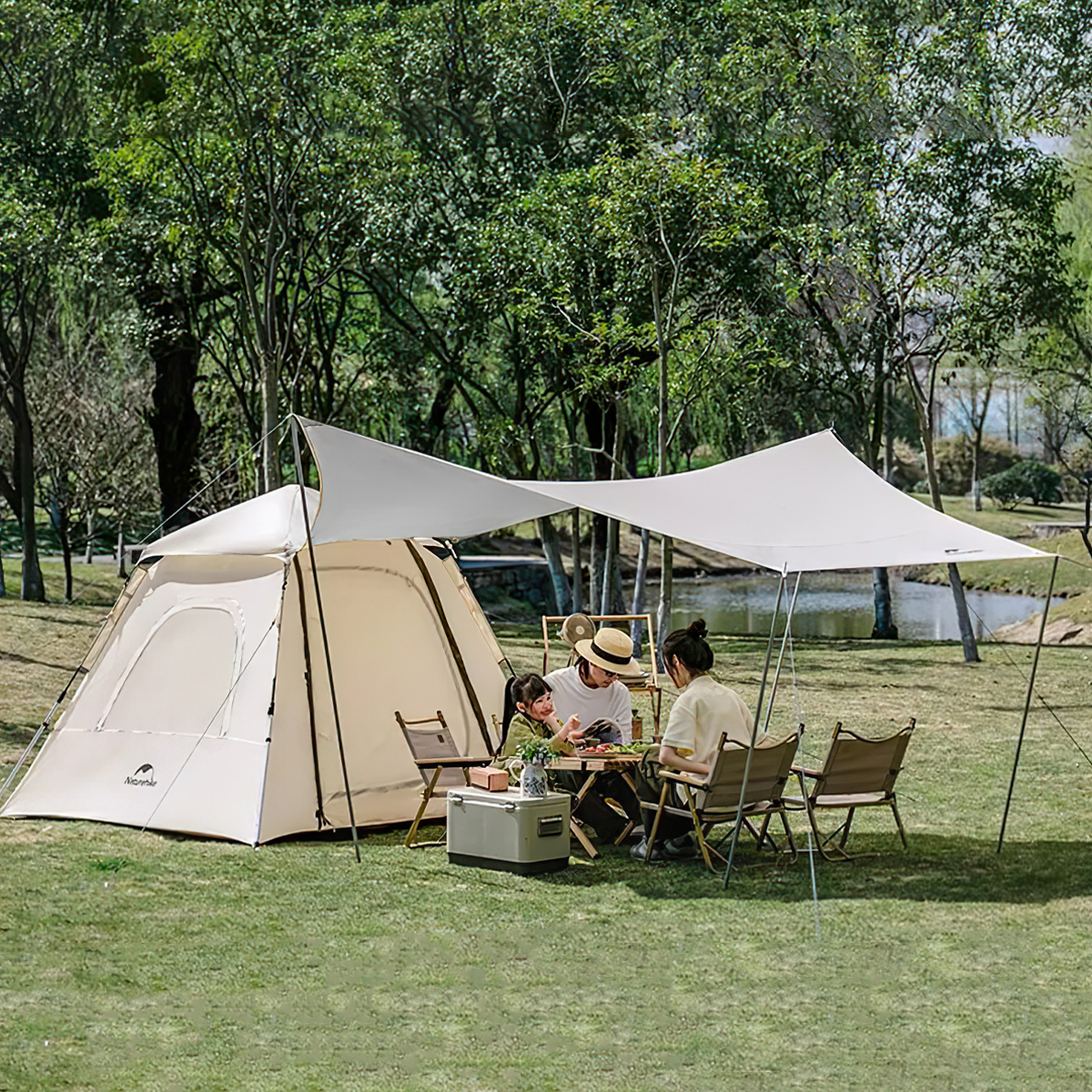 Naturehike Ango Lều Tự Bung 3 người Kèm Tăng Cắm Trại