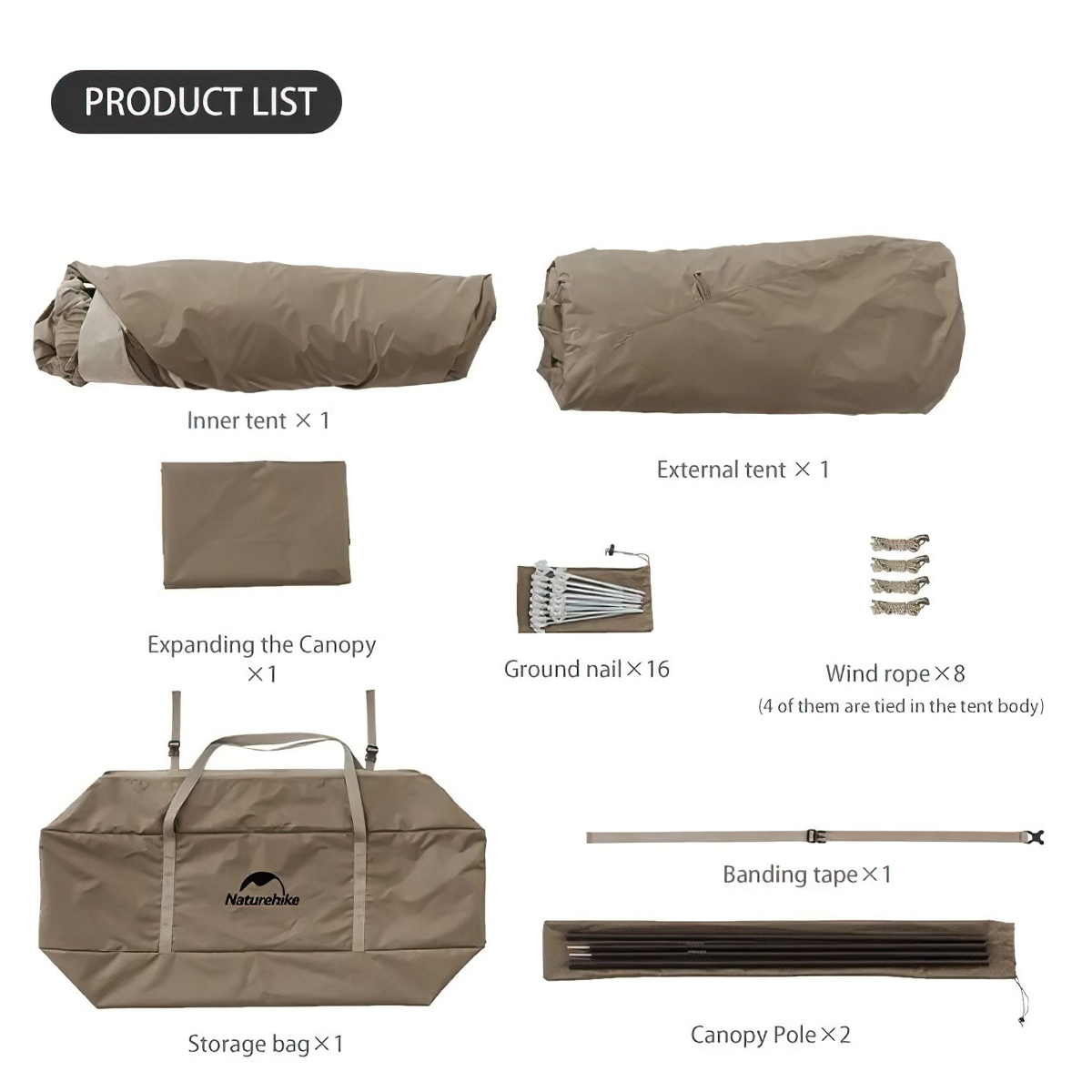 Naturehike Lều Tự Bung Cắm Trại 4 – 5 Người  – ( Lều Village 6.0 thế hệ 2 )