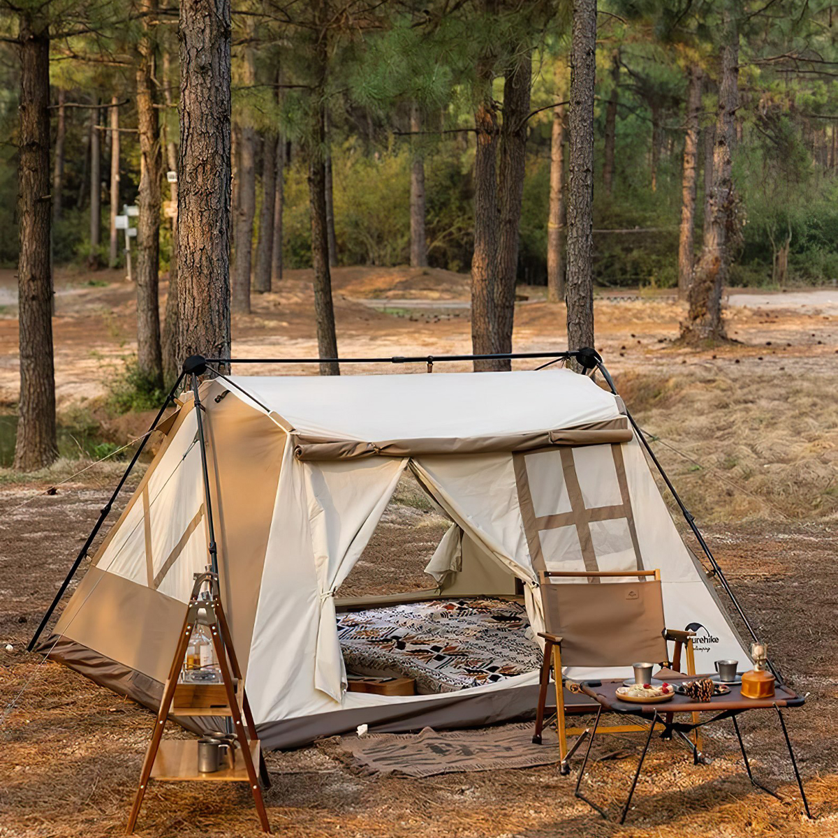 Naturehike Cnh22Zp029 Lều Vải Cotton Tự Động Cắm Trại Ngoài Trời