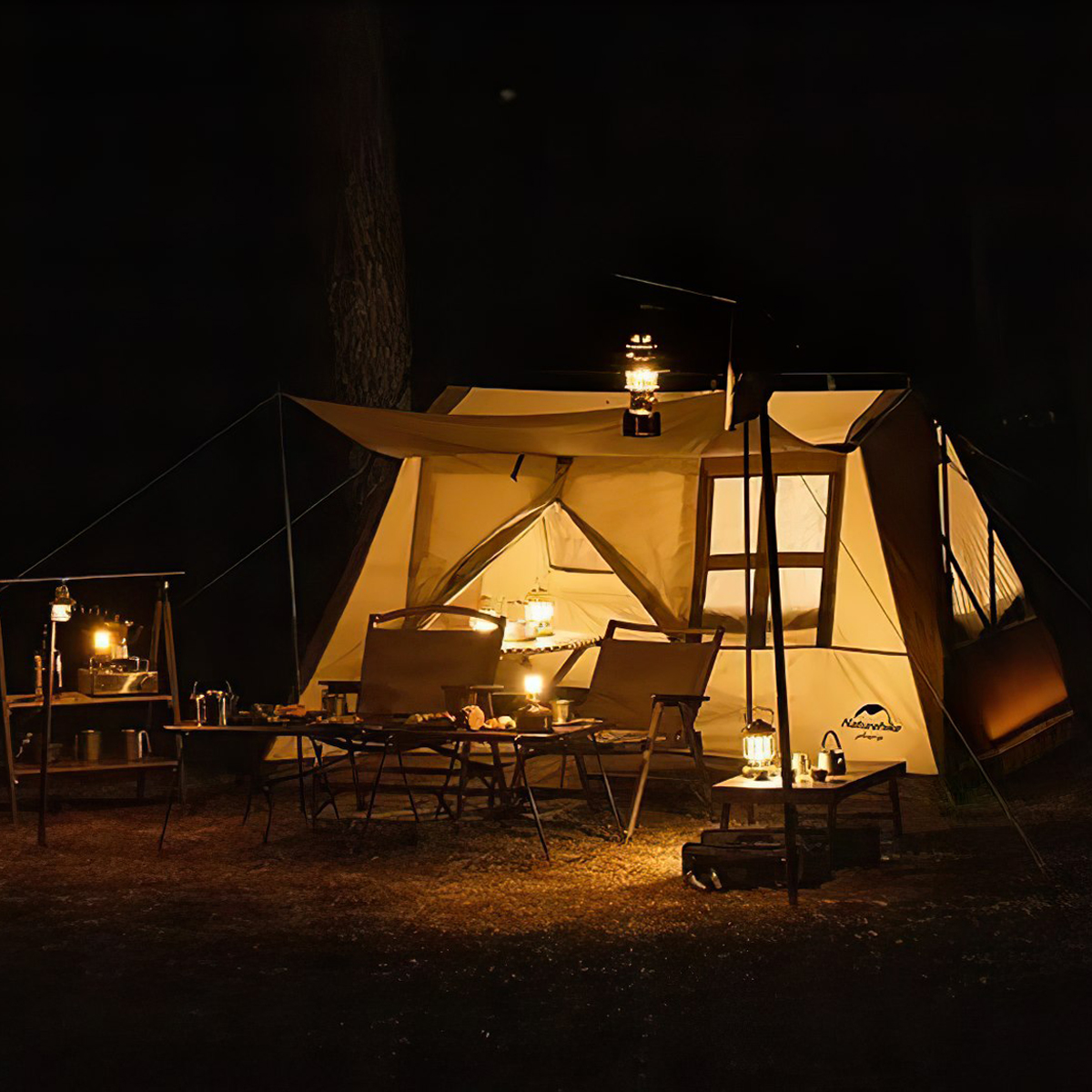 Naturehike Cnh22Zp029 Lều Vải Cotton Tự Động Cắm Trại Ngoài Trời