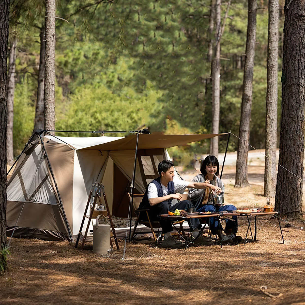 Naturehike Cnh22Zp029 Lều Vải Cotton Tự Động Cắm Trại Ngoài Trời