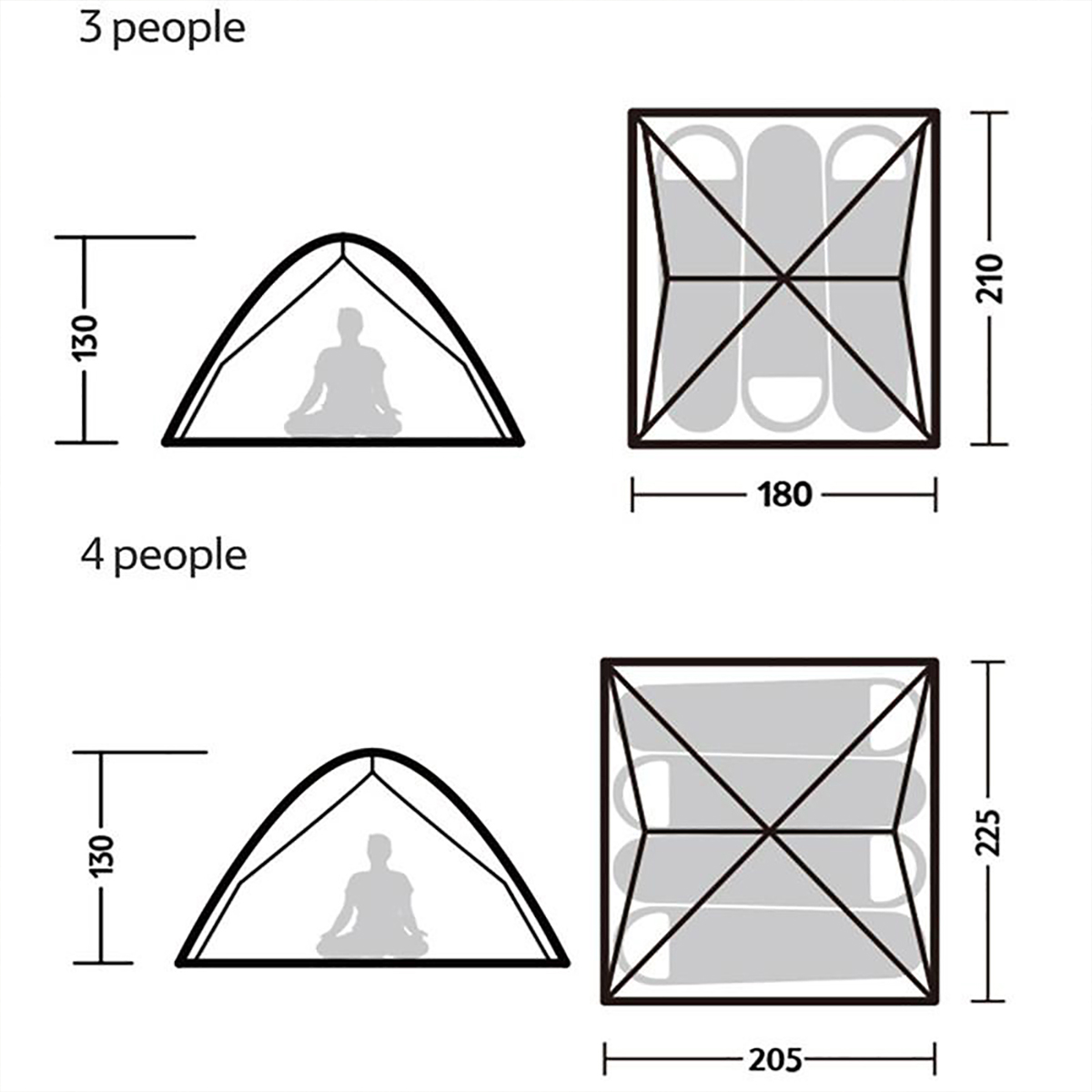 Naturehike NH21ZP008  Lều Cắm Trại 3-4 Người Tự Bung  Pop-up