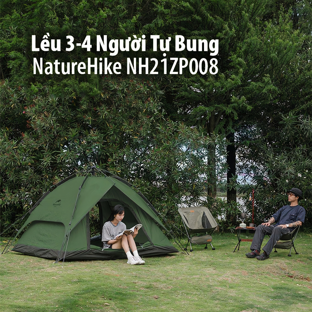 Naturehike NH21ZP008  Lều Cắm Trại 3-4 Người Tự Bung  Pop-up