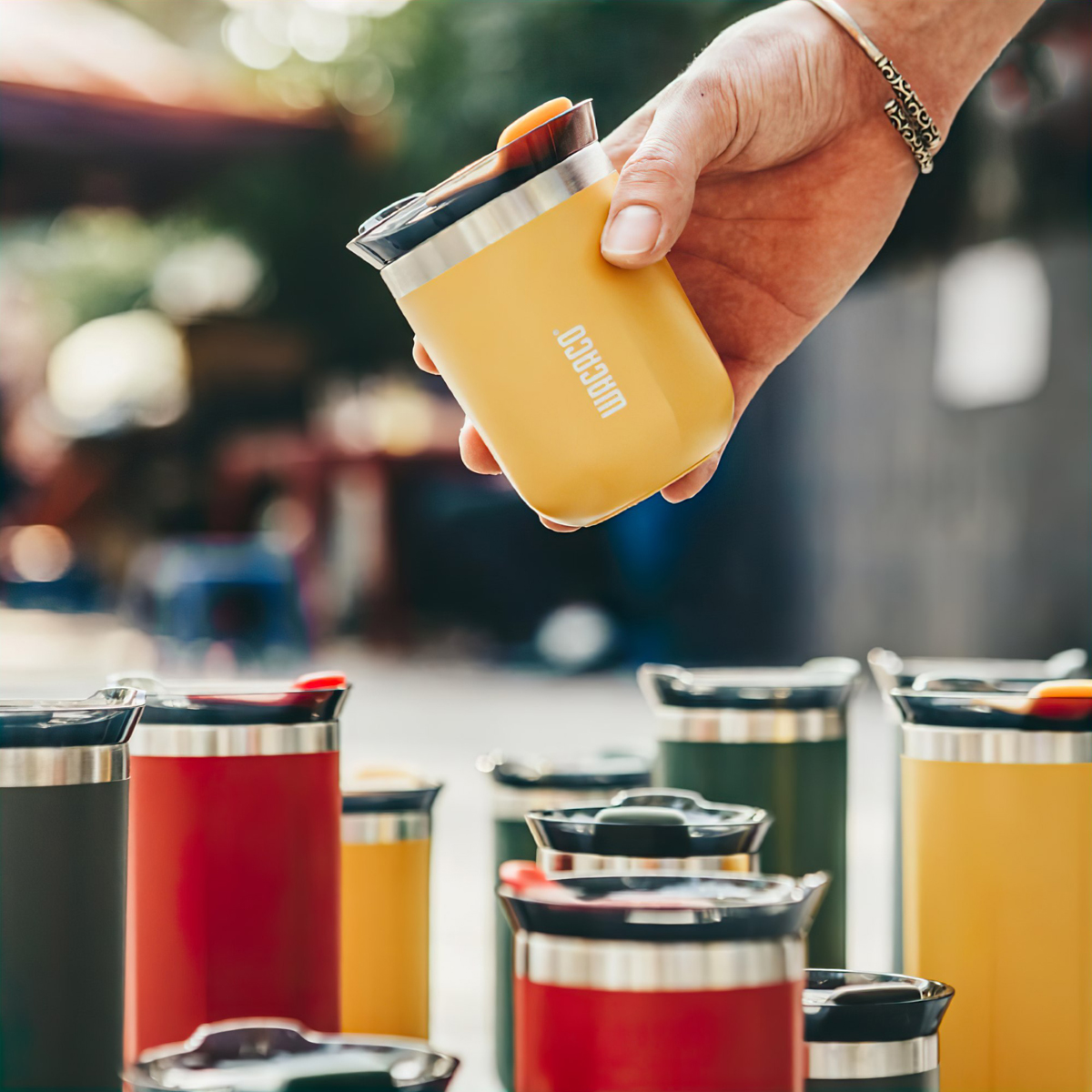 Ly Giữ Nhiệt Cắm Trại Du Lịch Wacaco Octaroma 180ml