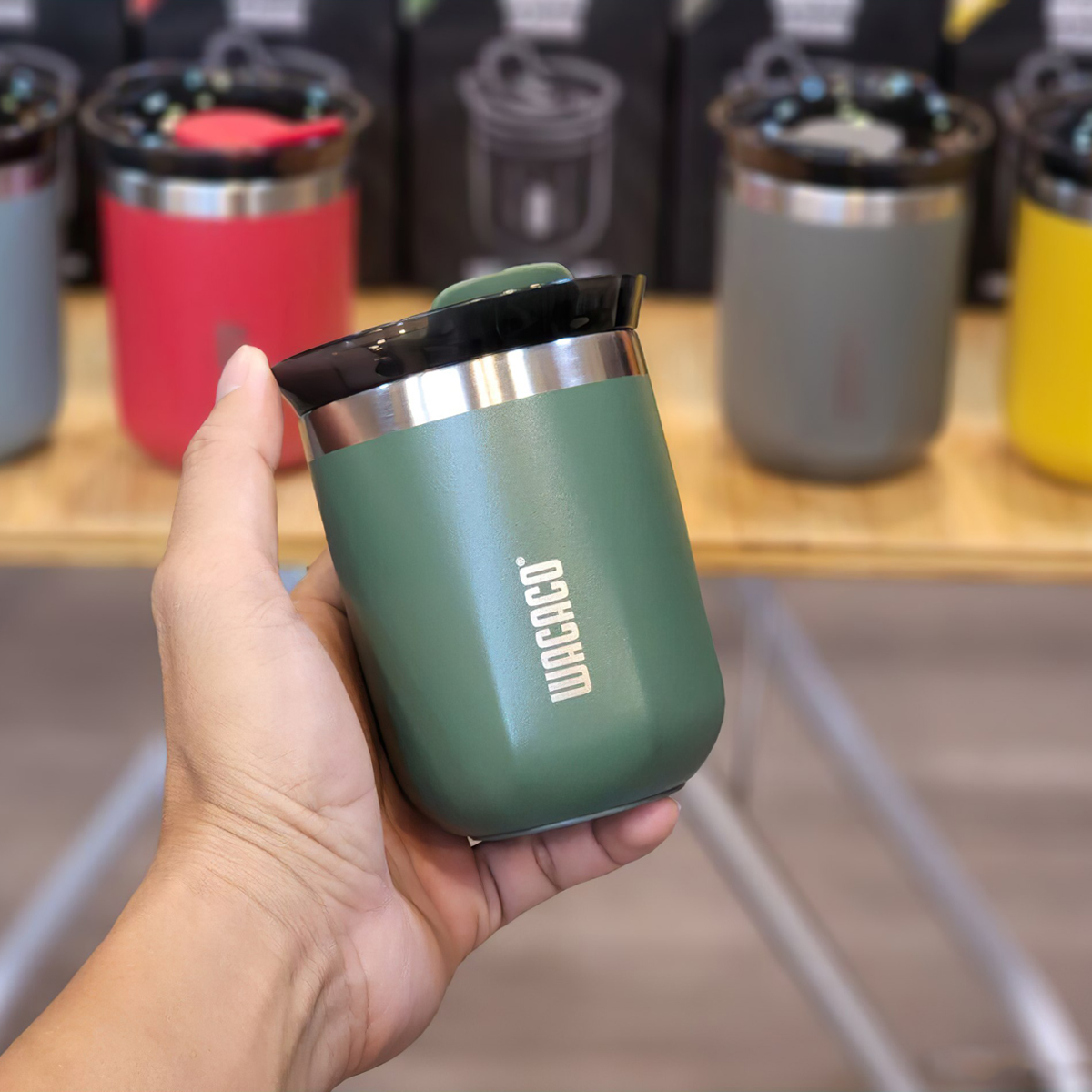 Ly Giữ Nhiệt Cắm Trại Du Lịch Wacaco Octaroma 180ml