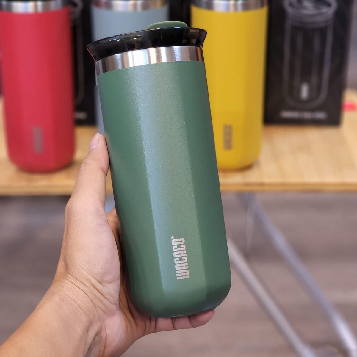 Ly Giữ Nhiệt Cắm Trại Du Lịch Wacaco Octaroma 435ml