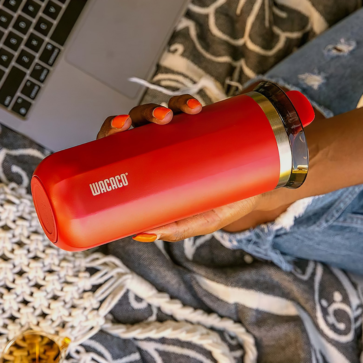 Ly Giữ Nhiệt Cắm Trại Du Lịch Wacaco Octaroma 435ml