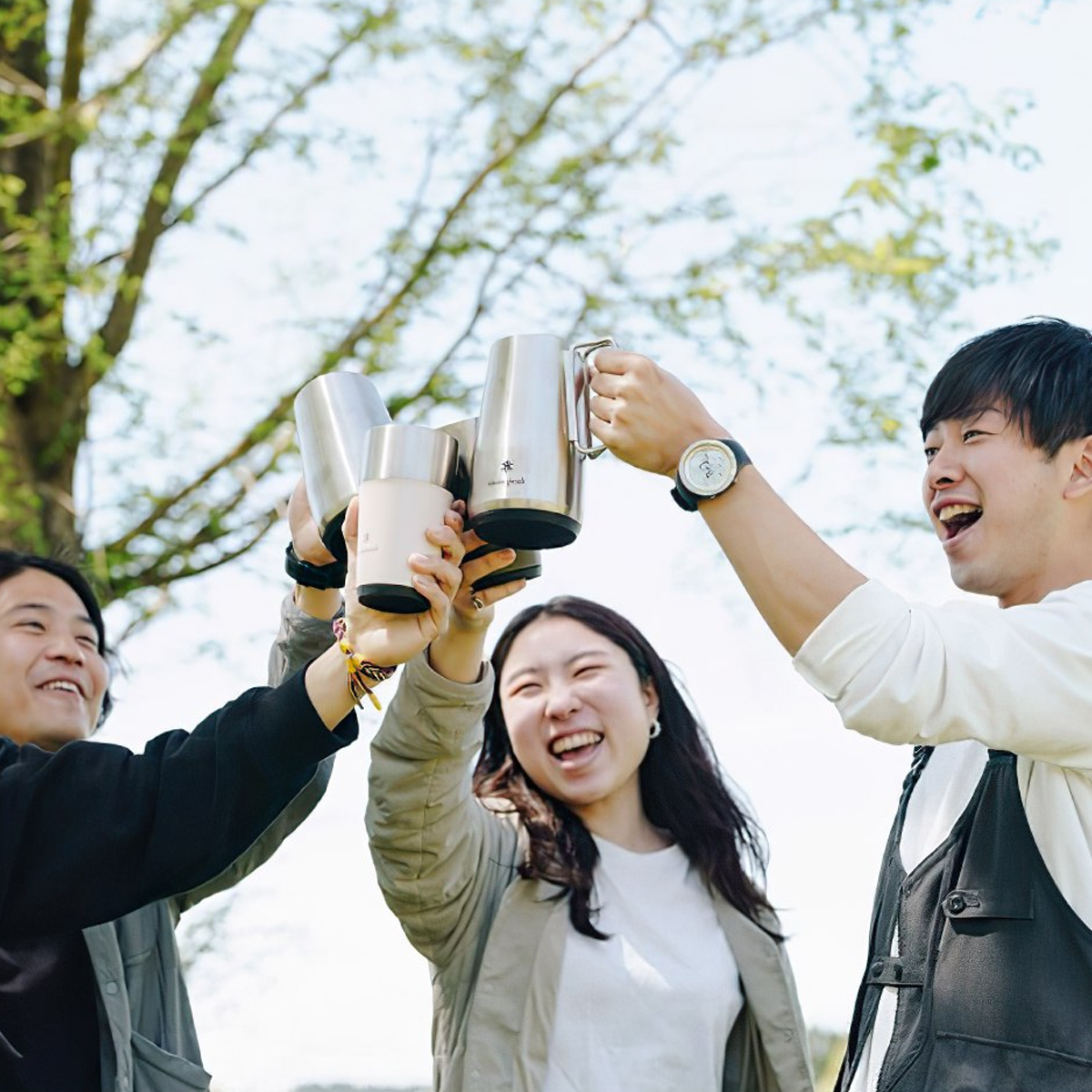 Snowpeak Ly Thép Không Gỉ Cách Nhiệt 2 Lớp Cắm Trại Du Lịch Shimo Stein 700Ml