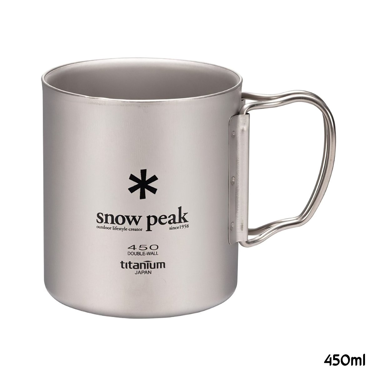Snowpeak Ly Thép Không Gỉ Cách Nhiệt 2 Lớp Giữ Nhiệt Tốt Cắm Trại Du Lịch Ti-Double 200 – 450ml Mug