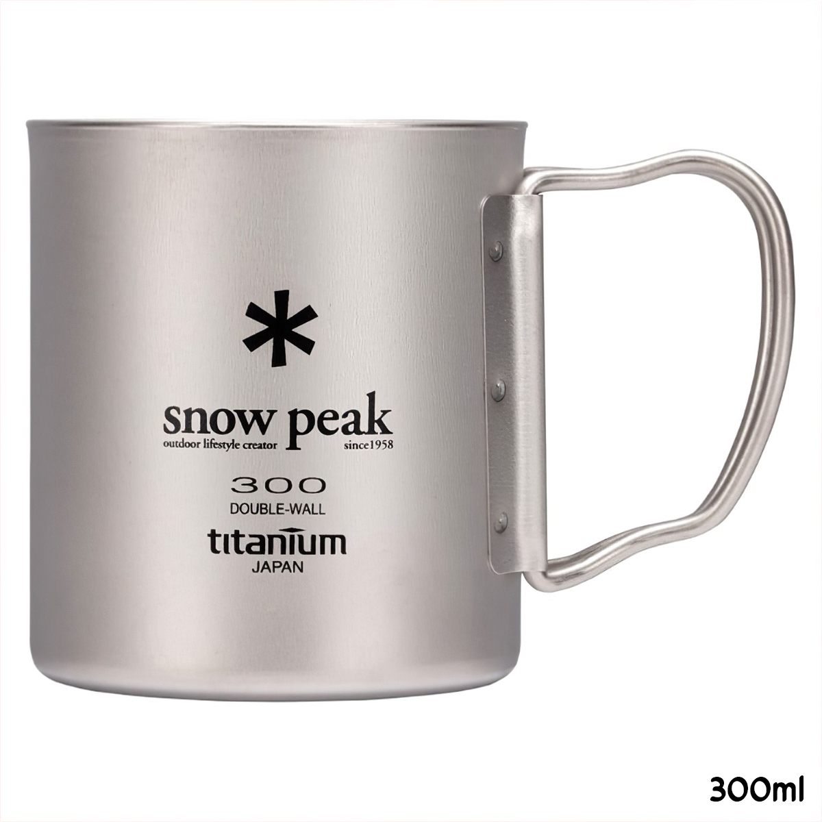 Snowpeak Ly Thép Không Gỉ Cách Nhiệt 2 Lớp Giữ Nhiệt Tốt Cắm Trại Du Lịch Ti-Double 200 – 450ml Mug