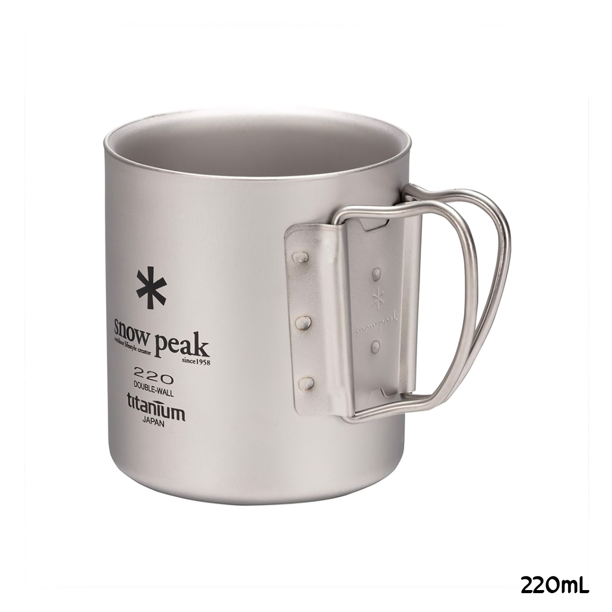 Snowpeak Ly Thép Không Gỉ Cách Nhiệt 2 Lớp Giữ Nhiệt Tốt Cắm Trại Du Lịch Ti-Double 200 – 450ml Mug