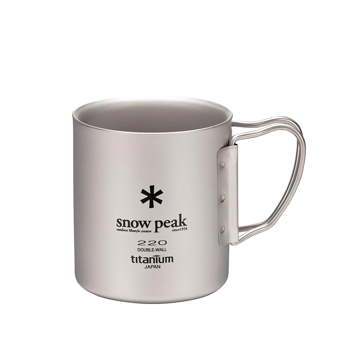Snowpeak Ly Thép Không Gỉ Cách Nhiệt 2 Lớp Giữ Nhiệt Tốt Cắm Trại Du Lịch Ti-Double 200 – 450ml Mug