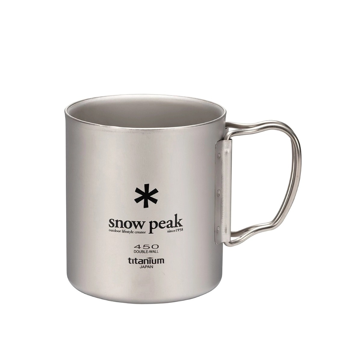 Snowpeak Ly Thép Không Gỉ Cách Nhiệt 2 Lớp Giữ Nhiệt Tốt Cắm Trại Du Lịch Ti-Double 200 – 450ml Mug