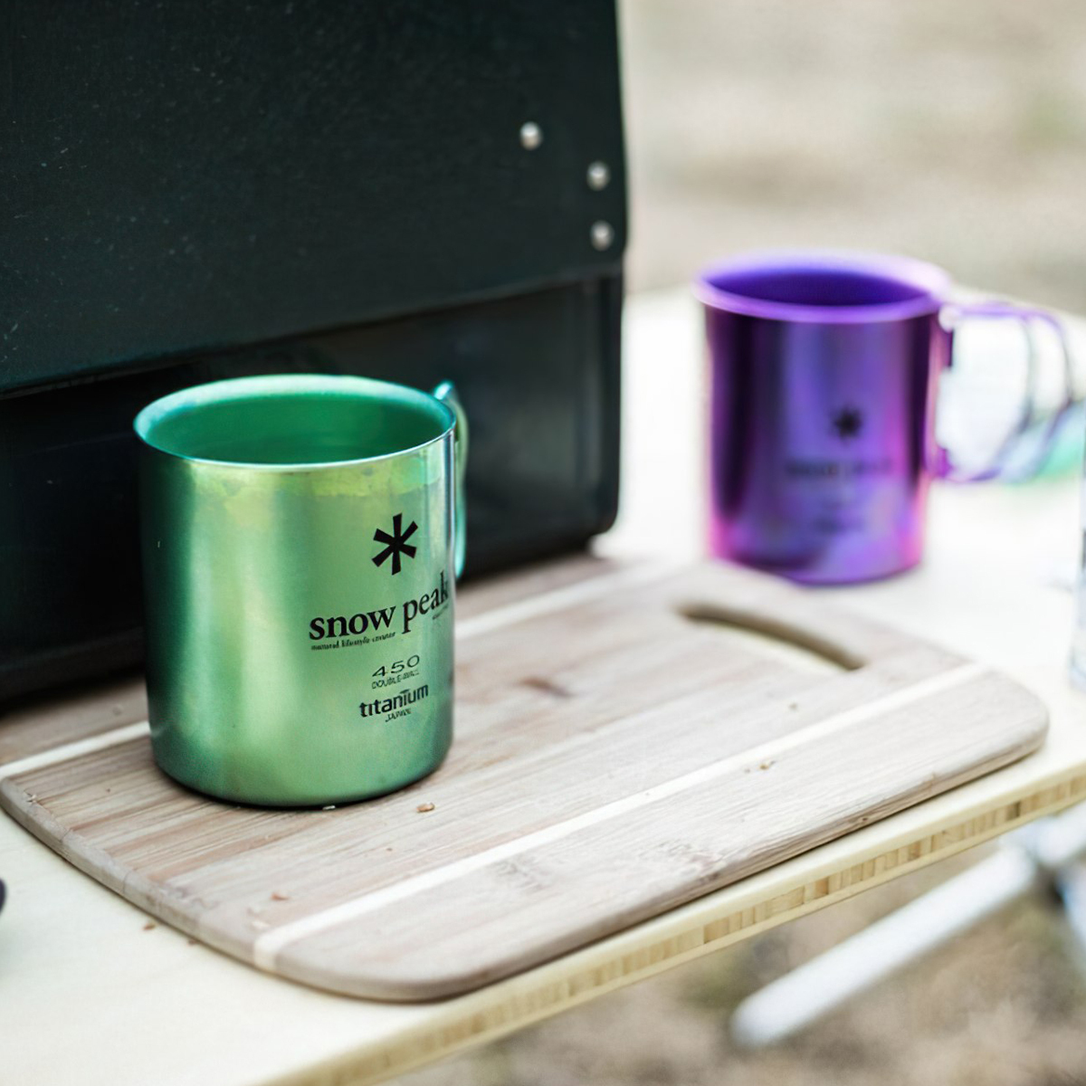 Snowpeak Ly Titan Siêu Bền Và Siêu Nhẹ Cắm Trại Du Lịch Titanium Double Wall Colored Cup 450ml