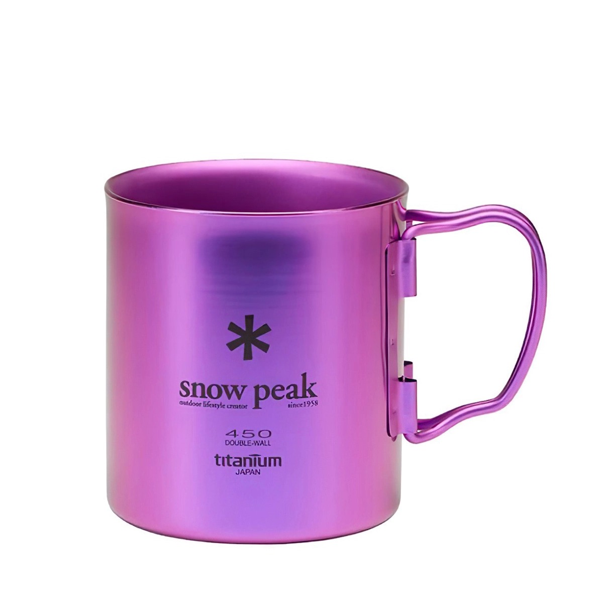 Snowpeak Ly Titan Siêu Bền Và Siêu Nhẹ Cắm Trại Du Lịch Titanium Double Wall Colored Cup 450ml