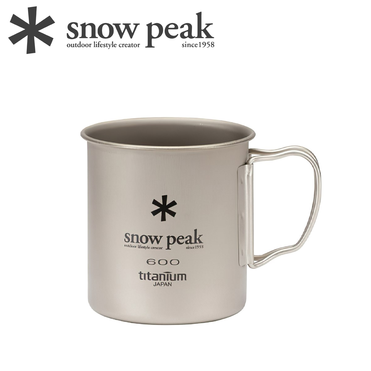 Ly Titan Siêu Bền Và Siêu Nhẹ Cắm Trại Du Lịch Snowpeak Titanium Single Cup 600ml